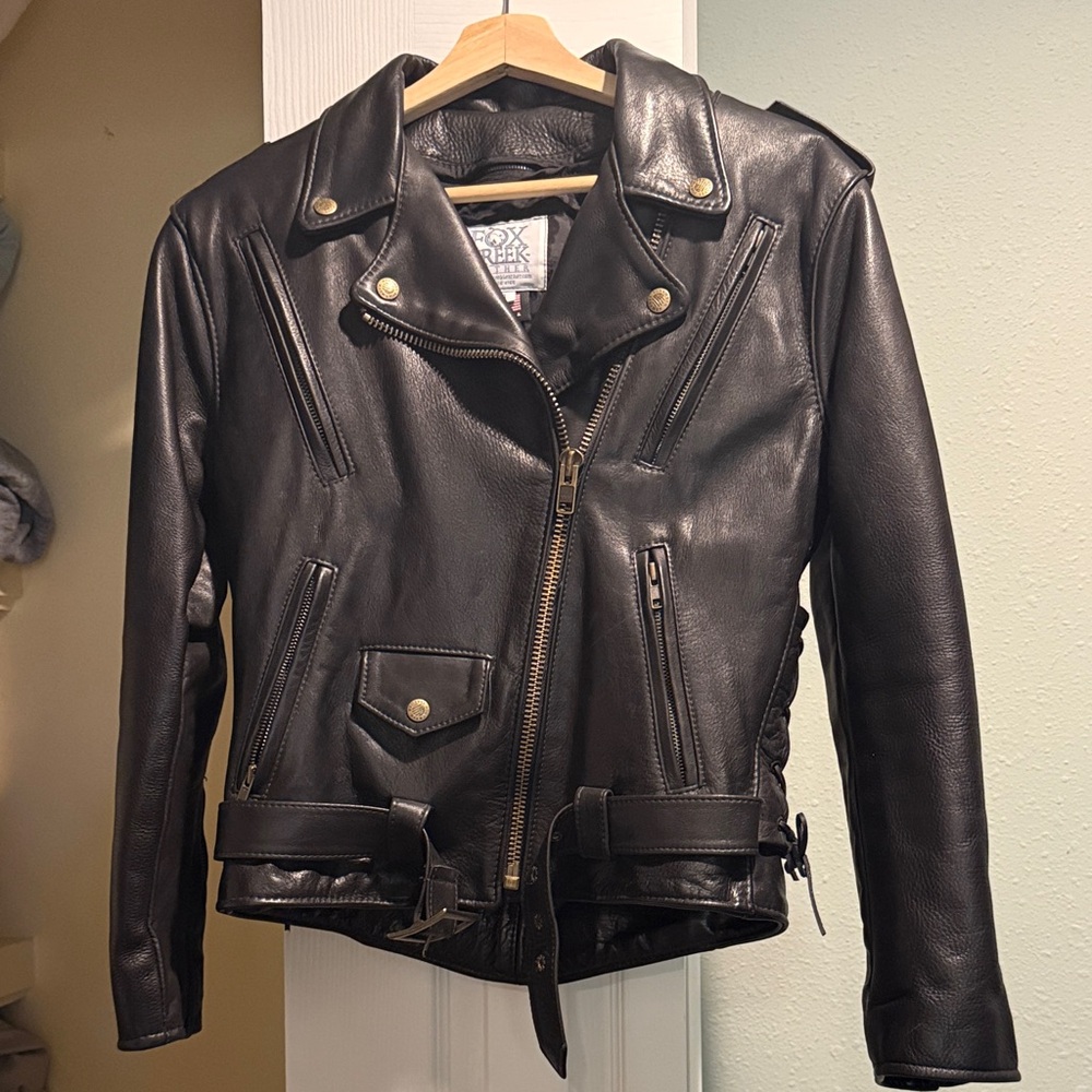 Edgy Black Leather Biker Jacket